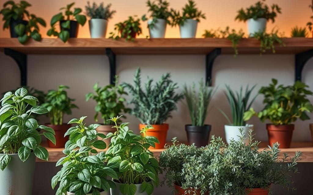 indoor herb garden selection