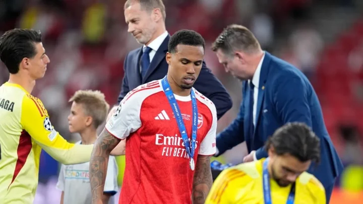 Declan Rice reveals how Gabriel reacted to Champions League final penalty miss