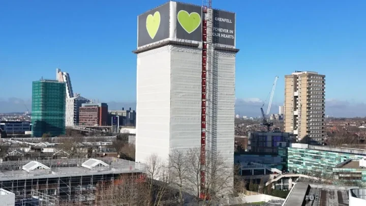 Nine years after Grenfell, community gathers before building is demolished