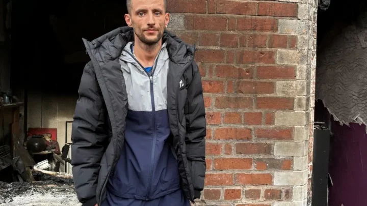 Man whose house was torched in Belfast riots watched in horror as late dad’s items burned