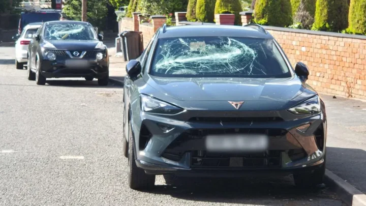 Windows smashed on over 40 parked cars with man arrested