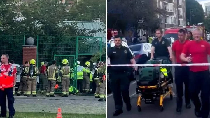 Three men die after being pulled from burning building in west London