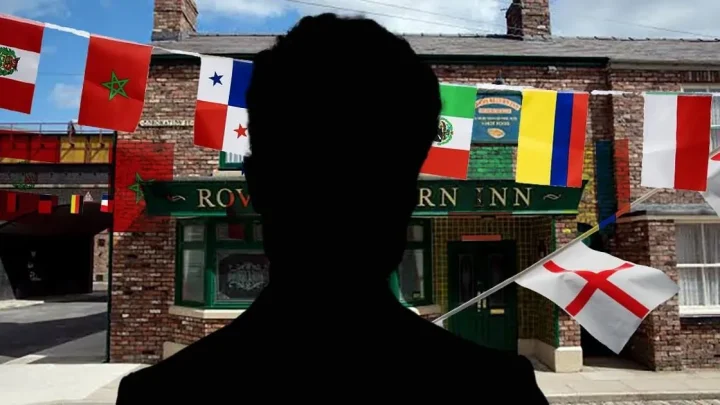 Coronation Street icon spotted having a ball in Boston World Cup celebrations
