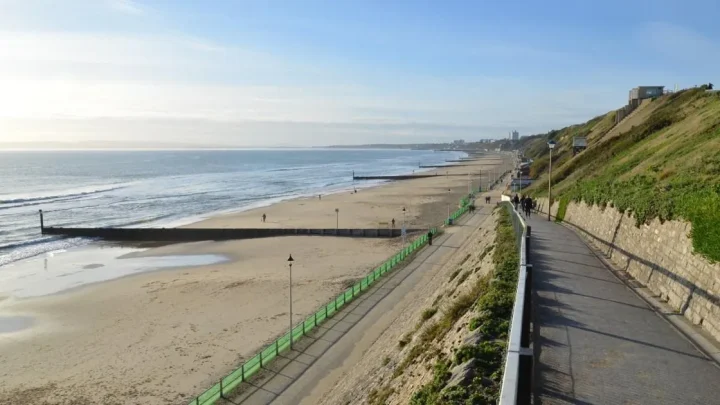 Man dies after falling from 100 ft cliff in front of beachgoers