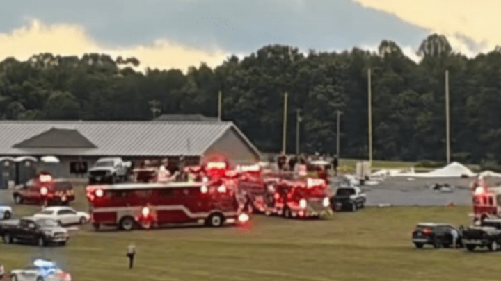 One killed and 22 worshippers injured after ‘burst of wind’ sends church tent flying