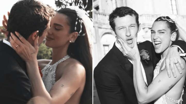 Dua Lipa shares first pictures from £1,500,000 wedding to Callum Turner