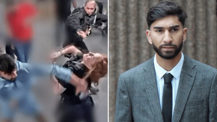 Policewoman punched in the face in Manchester Airport brawl brands attacker a ‘coward’