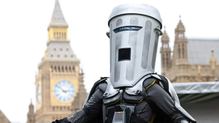 Who is the man inside the bin and how does Count Binface plan to vanquish Nigel Farage?