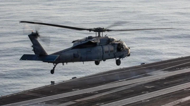 Crew member missing after US Navy helicopter crashes into Arabian Sea