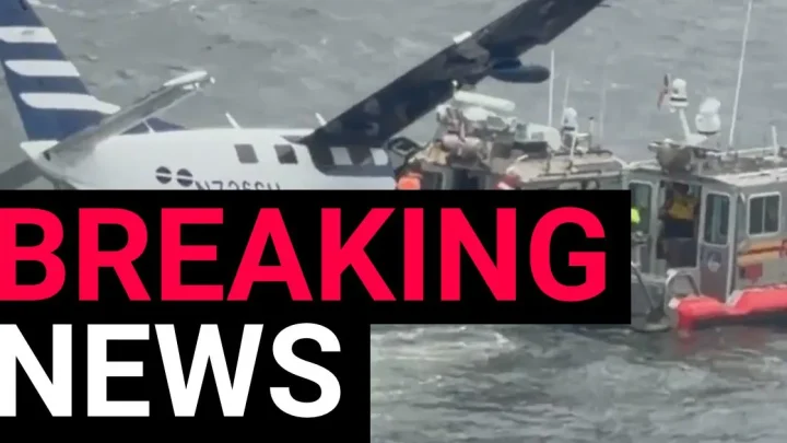 Plane carrying eight plunges into New York City’s East River
